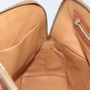 CELINE Macadam Canvas Hand Bag PVC Leather 2way Brown Gold Auth 171116-21