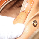 CELINE Macadam Canvas Hand Bag PVC Leather 2way Brown Gold Auth 171116-12