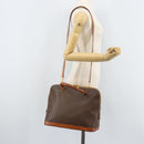 CELINE Macadam Canvas Hand Bag PVC Leather 2way Brown Gold Auth 171116-25