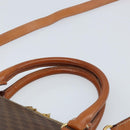 CELINE Macadam Canvas Hand Bag PVC Leather 2way Brown Gold Auth 171116-14