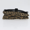 Christian Dior Trotter Canvas Shoulder Bag Black Gold Auth 171118-10