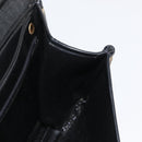 Christian Dior Trotter Canvas Shoulder Bag Black Gold Auth 171118-20