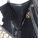 Christian Dior Trotter Canvas Shoulder Bag Black Gold Auth 171118-21