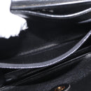 Christian Dior Trotter Canvas Shoulder Bag Black Gold Auth 171118-23