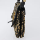 Christian Dior Trotter Canvas Shoulder Bag Black Gold Auth 171118-5