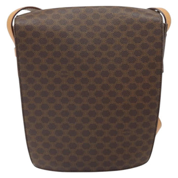 CELINE Macadam Canvas Shoulder Bag PVC Leather Brown Gold Auth 171119 - 0