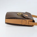 CELINE Macadam Canvas Shoulder Bag PVC Leather Brown Gold Auth 171119-3