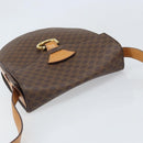 CELINE Macadam Canvas Shoulder Bag PVC Leather Brown Gold Auth 171119-6