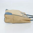 PRADA Tote Bag Canvas Beige Silver Auth 171123-3