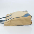 PRADA Tote Bag Canvas Beige Silver Auth 171123-4