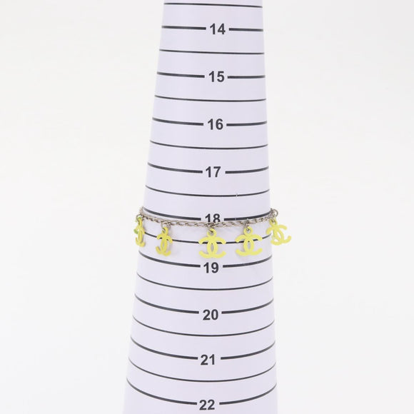 CHANEL Gradation Bracelet metal Yellow CC Auth 171130V