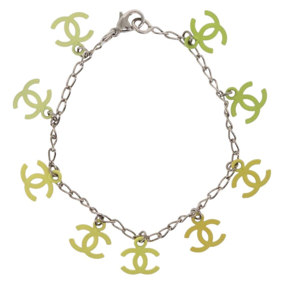 CHANEL Gradation Bracelet metal Yellow CC Auth 171130V