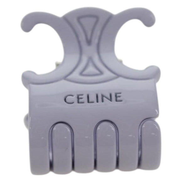CELINE Barrette Trionne Hair clip metal Purple Pink Auth 171131M