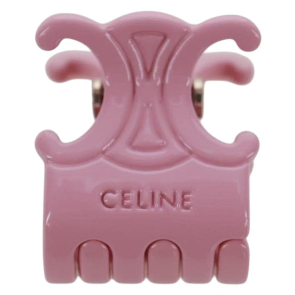 CELINE Barrette Trionne Hair clip metal Purple Pink Auth 171131M