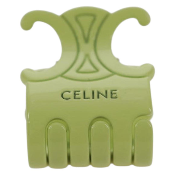 CELINE Barrette Trionne Hair clip metal Purple Pink Auth 171131M