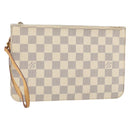 LOUIS VUITTON Damier Azur Neverfull MM Pouch LV Auth 171149-1