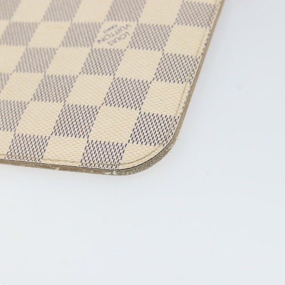 LOUIS VUITTON Damier Azur Neverfull MM Pouch LV Auth 171149