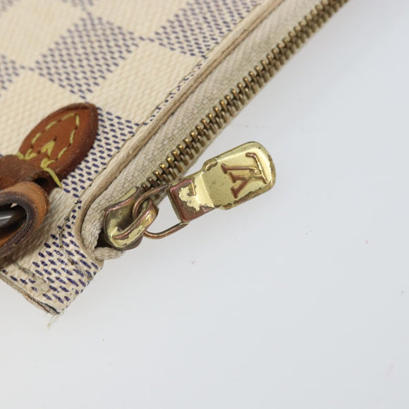 LOUIS VUITTON Damier Azur Neverfull MM Pouch LV Auth 171149