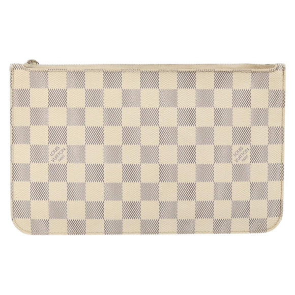 LOUIS VUITTON Damier Azur Neverfull MM Pouch LV Auth 171149