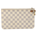 LOUIS VUITTON Damier Azur Neverfull MM Pouch LV Auth 171149-3