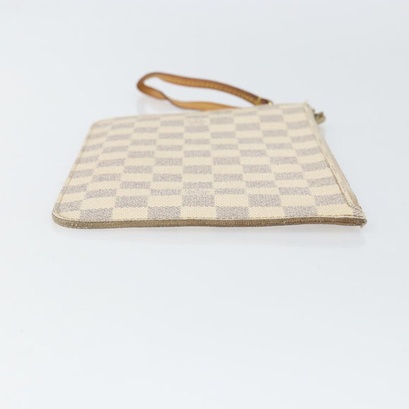 LOUIS VUITTON Damier Azur Neverfull MM Pouch LV Auth 171149