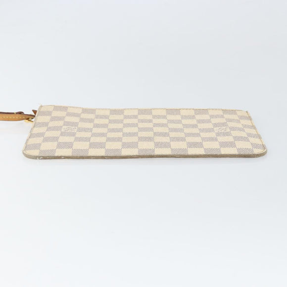 LOUIS VUITTON Damier Azur Neverfull MM Pouch LV Auth 171149