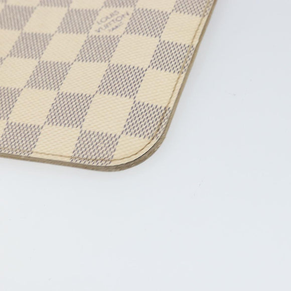 LOUIS VUITTON Damier Azur Neverfull MM Pouch LV Auth 171149