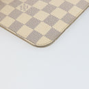 LOUIS VUITTON Damier Azur Neverfull MM Pouch LV Auth 171149-9