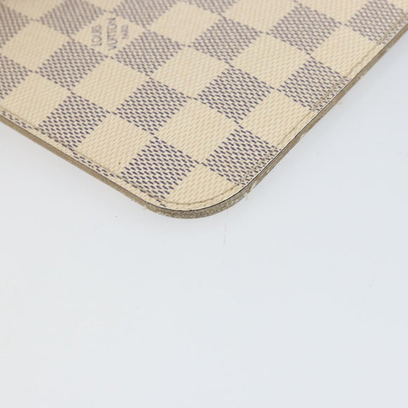 LOUIS VUITTON Damier Azur Neverfull MM Pouch LV Auth 171149