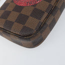 LOUIS VUITTON Damier Ebene T&B Mini Pochette Pouch N58011 Auth 171153-15
