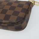 LOUIS VUITTON Damier Ebene T&B Mini Pochette Pouch N58011 Auth 171153-16