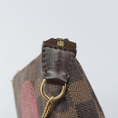LOUIS VUITTON Damier Ebene T&B Mini Pochette Pouch N58011 Auth 171153-9