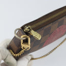 LOUIS VUITTON Damier Ebene T&B Mini Pochette Pouch N58011 Auth 171153-10