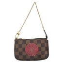 LOUIS VUITTON Damier Ebene T&B Mini Pochette Pouch N58011 Auth 171153-13
