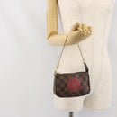 LOUIS VUITTON Damier Ebene T&B Mini Pochette Pouch N58011 Auth 171153-20