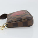 LOUIS VUITTON Damier Ebene T&B Mini Pochette Pouch N58011 Auth 171153-4