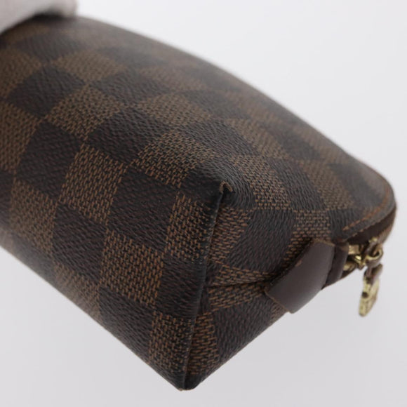 LOUIS VUITTON Damier Ebene Pochette Cosmetic PM Pouch N47516 LV Auth 171155