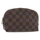 LOUIS VUITTON Damier Ebene Pochette Cosmetic PM Pouch N47516 LV Auth 171155-1
