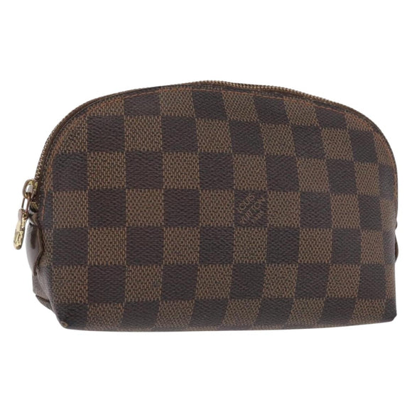 LOUIS VUITTON Damier Ebene Pochette Cosmetic PM Pouch N47516 LV Auth 171155