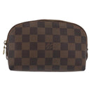 LOUIS VUITTON Damier Ebene Pochette Cosmetic PM Pouch N47516 LV Auth 171155-13