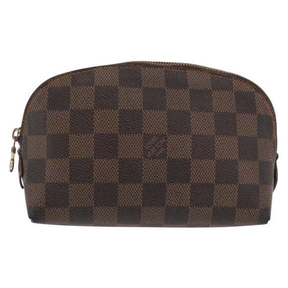 LOUIS VUITTON Damier Ebene Pochette Cosmetic PM Pouch N47516 LV Auth 171155