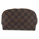 LOUIS VUITTON Damier Ebene Pochette Cosmetic PM Pouch N47516 LV Auth 171155-2