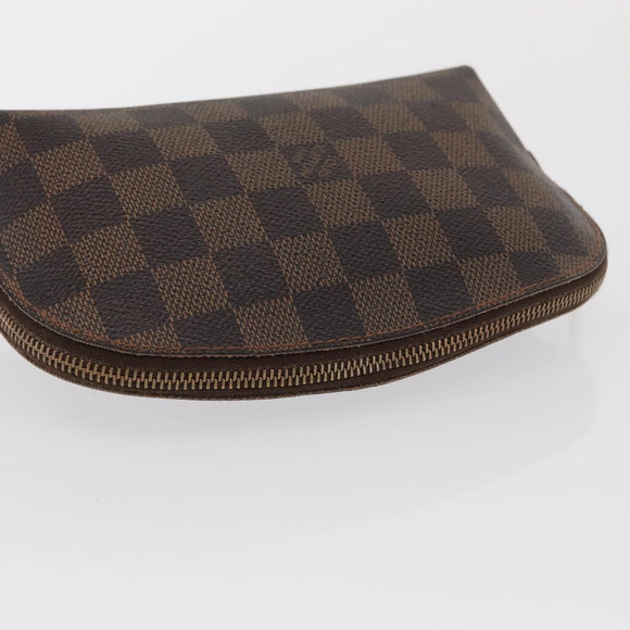 LOUIS VUITTON Damier Ebene Pochette Cosmetic PM Pouch N47516 LV Auth 171155