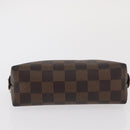 LOUIS VUITTON Damier Ebene Pochette Cosmetic PM Pouch N47516 LV Auth 171155-6