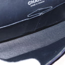CHANEL Double Flap Matelasse Chain Bag Cotton Purple Silver CC Auth 171158-23