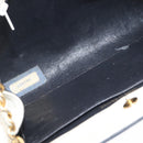 CHANEL Matelasse Chain Shoulder Bag Leather White Gold CC Auth 171161-12