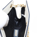 CHANEL Matelasse Chain Shoulder Bag Leather White Gold CC Auth 171161-20
