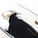 CHANEL Matelasse Chain Shoulder Bag Leather White Gold CC Auth 171161-21
