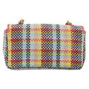 FENDI Chain Mini Bee Baguette Shoulder Bag Leather Multicolor Gold Auth 171168SAM-3
