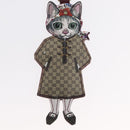 GUCCI GG Supreme Japan limited edition Yuko Higuchi Cat BO Charm Beige 171170SAM-3